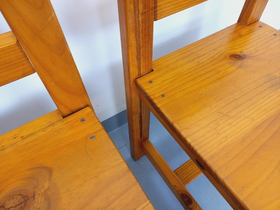 Image 1 of Pair of vintage pine chairs from the 70s/80s