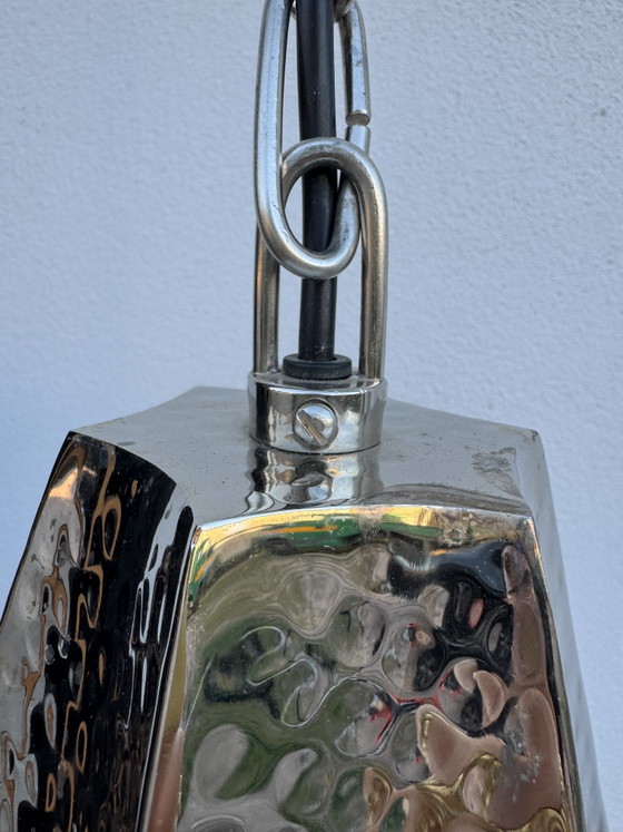 Lampada a Sospensione Moderna in Metallo Cromato Martellato – Lampade a sospensione, Chrome (photo 7 of 14)