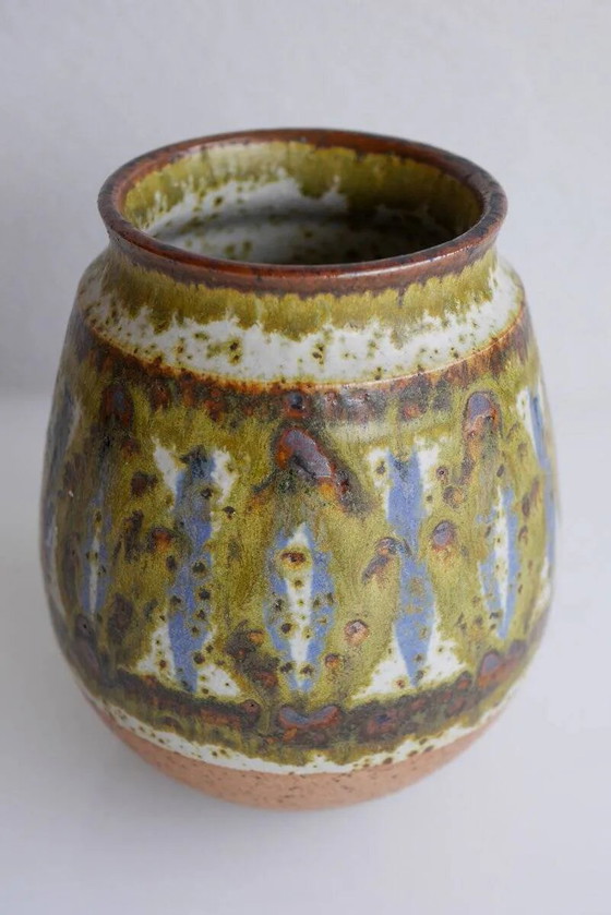 Image 1 of Mid-century modern art Danish pottery vase by Michael Andersen, 1960s