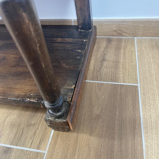 Image 1 of Console ancienne en bois massif – fin XIXᵉ / début XXᵉ siècle