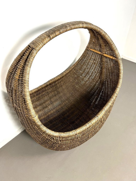 Image 1 of Rare panier en osier XXL de Rohé Noordwolde, Pays-Bas, années 1960