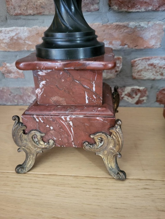 Image 1 of Juego de relojes franceses antiguos de 3 piezas (aprox. 1890-1910) – Signé Guillemin