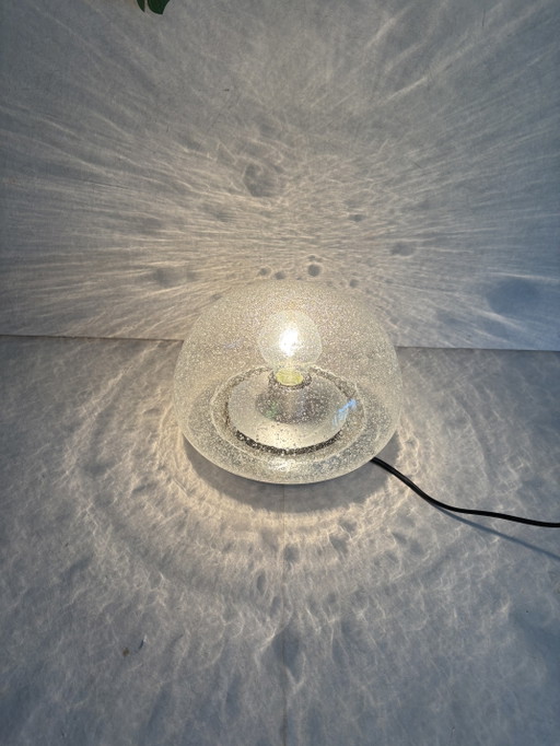 Lampada vintage Hillebrand in vetro a bolle, stile era spaziale, anni '60/'70