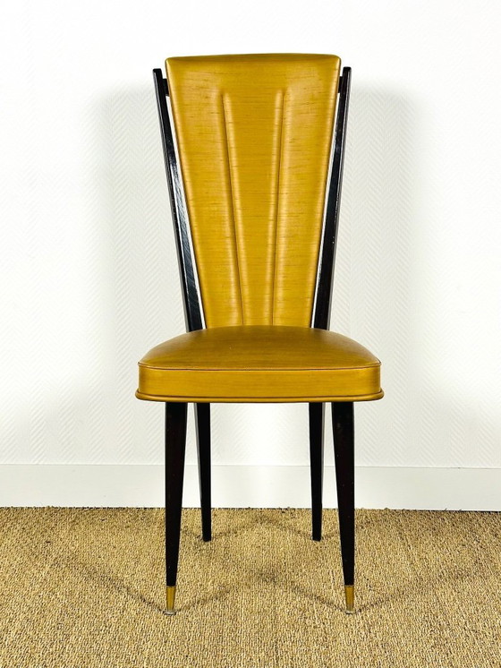 Image 1 of Set van 6 art-deco stoelen, Frankrijk, 1940