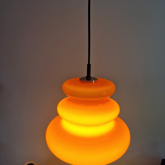 Image 1 of Vintage Pendant Lamp by Peill and Putzler, Germany, 1960. Model AH 1. Orange.