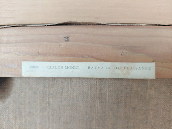 Bateaux De Plaisance, Claude Monet - Vintage Reproduction 1950s – Paintings & Drawings, Canvas (photo 3 of 14)