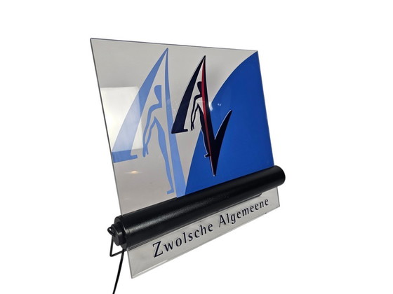 Image 1 of Litfaßsäule/Lampe – „Zwolsche Algemeene“ – Leuchtkasten – 1990er Jahre