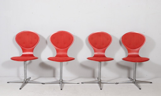 Set of 4 Space Age swivel chairs, Germany, 70s