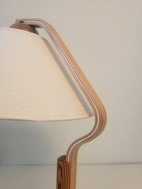 Image 1 of Lampada da tavolo vintage in pino di Solbackens AB, Svezia 1970