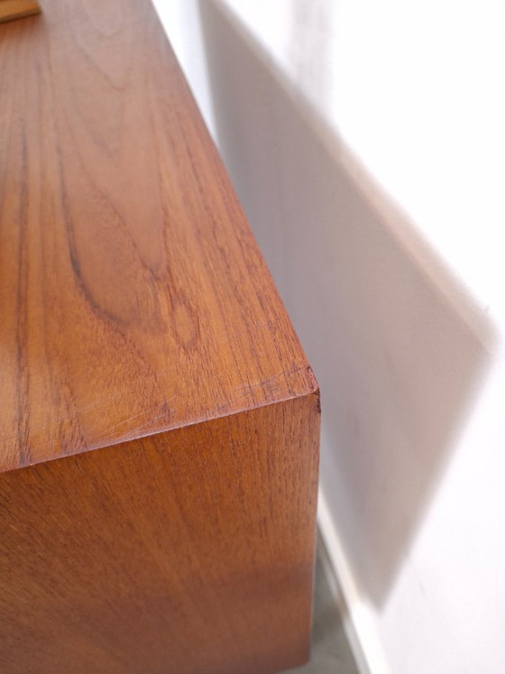 Image 1 of Teak sideboard with 4 drawers and wooden handles, Bornhold