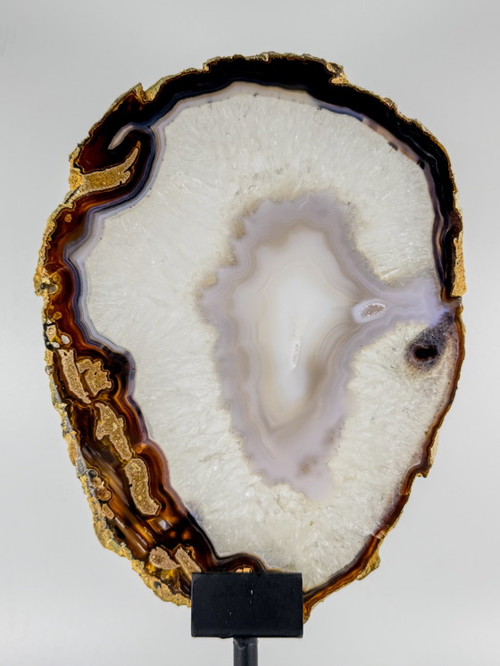 Image 1 of Exclusief - luxe agaat schijf op standaard 