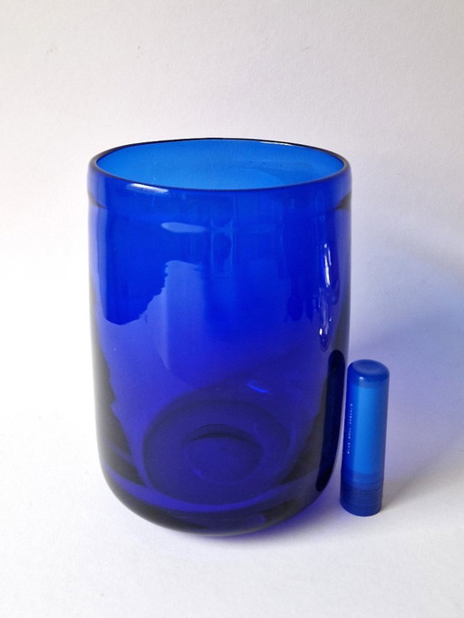 Kosta Boda - Large cobalt blue vase by Erik Höglund