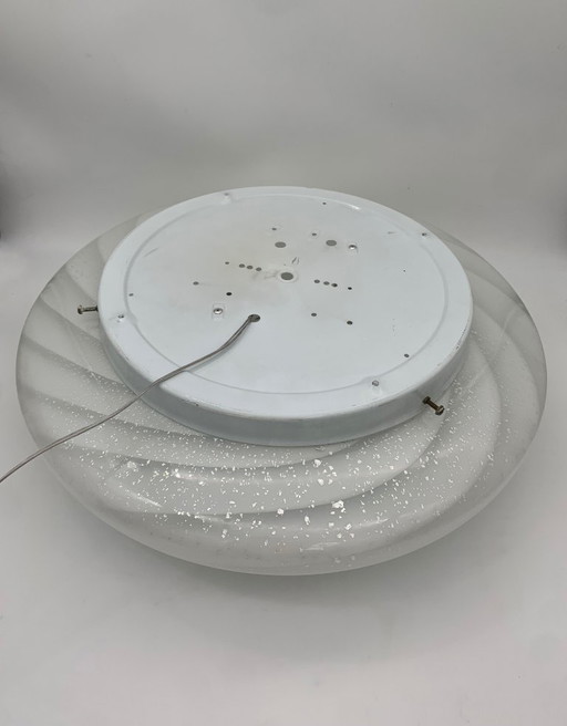 Murano-Glas-Deckenleuchte, F3 zugeschrieben, restauriert, hergestellt in Italien, Vintage