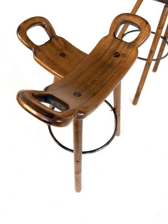 Image 1 of 4 sgabelli da bar vintage 'Marbella' anni '60