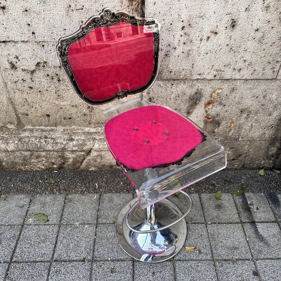 Image 1 of Stool / Bench “Neo-Baroque”, acrylic glass, Acrila, 2000 / 2010 – France