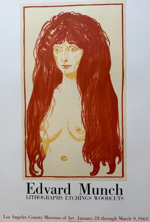 Edvard Munch (1863–1944), Gravures à l'eau-forte et gravures sur bois - LACMA, 1969, Imprimé en France