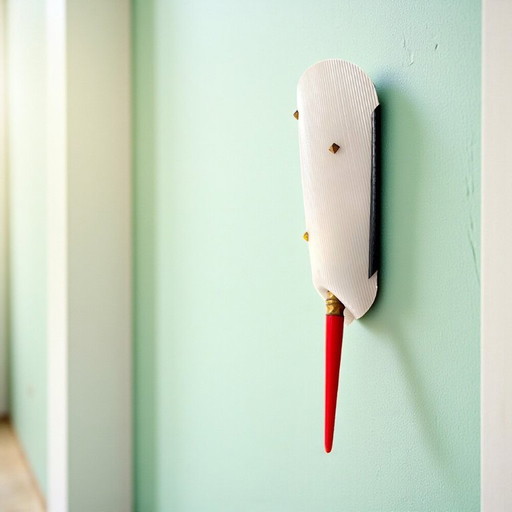 Applique murale en acrylique blanc de style Mid-Century Modern par Pierre Guariche, années 1950