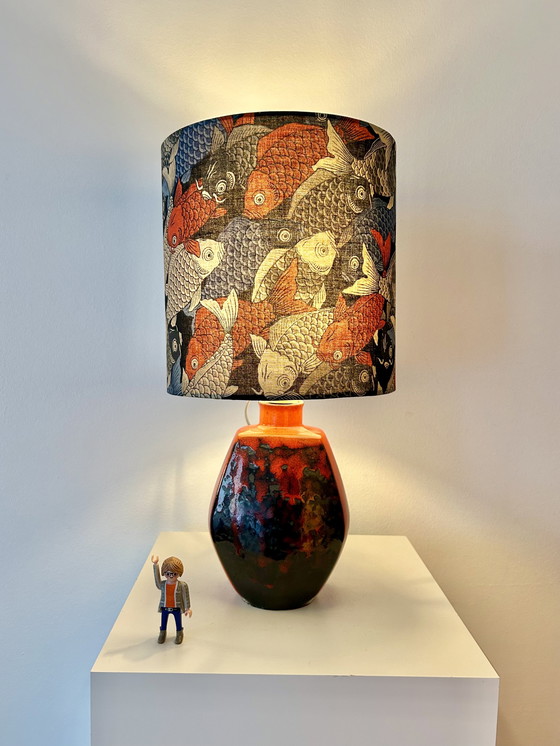 Image 1 of Kabellose Tischlampe – auch für Balkon oder Terrasse geeignet – gefertigt aus einer Vintage-Keramikvase von S. P. Gerz.