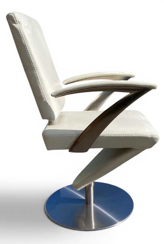 Image 1 of Set aus 3 Esszimmerstühlen aus Leder