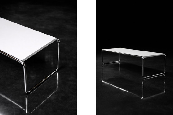 Image 1 of Vintage Mid-Century Italian Modern Laccio Kiga Low Coffee Table by Marcel Breuer for Gavina, 1960s