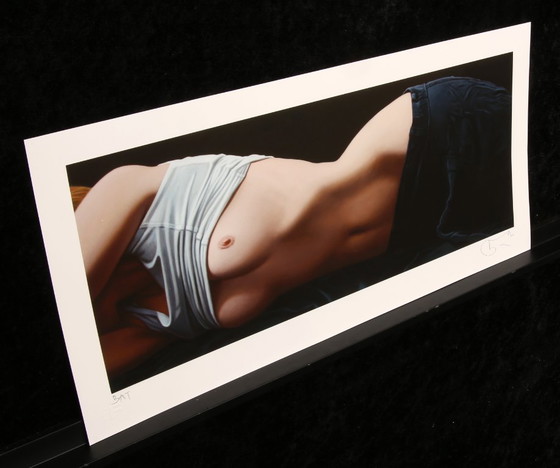 Image 1 of Kissmer, Willi - Sdraiato in bianco e nero, 2017 - Giclée - firmato a mano