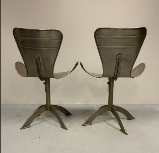 Image 1 of 2 sedie dal design in acciaio super cool