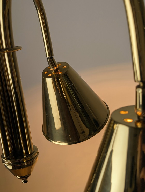 Image 1 of Lampada da soffitto in ottone di Valenti, anni &#39;70