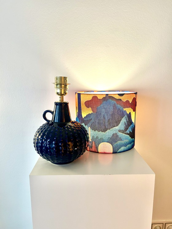 Image 1 of Lampada d'accento in stile Space Age realizzata con un raro vaso in ceramica della Germania Ovest da Jasba