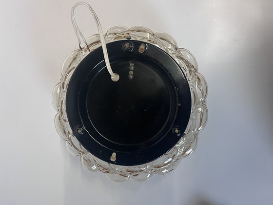 Image 1 of Vintage Amber Ceiling Lamp Wall Lamp Oblong Bubbles Helena Tynell Glashütte