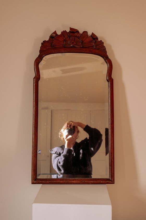 Image 1 of Espejo Soester antiguo de madera, finales del siglo XIX