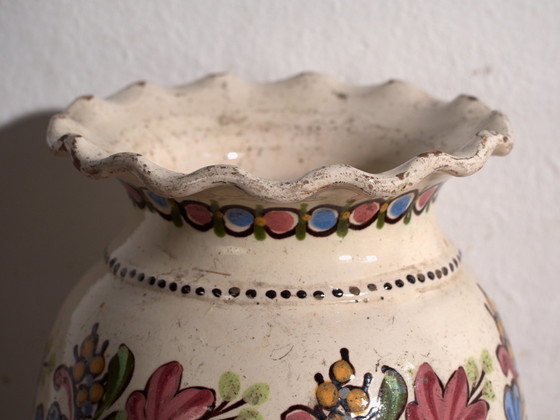 Vaso in ceramica antico, Europa Centrale, circa 1920, Vasi, Giallo (foto 3 di 7)