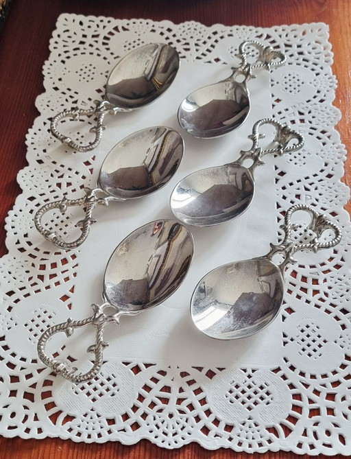 Juego de 6 cucharas vintage para ostras/aperitivos – besteksets, Metal (photo 2 of 15)