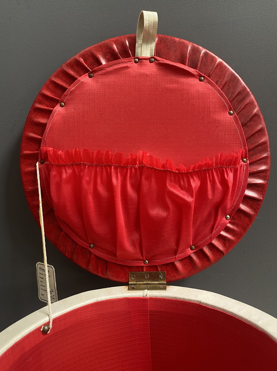 Image 1 of Round Skai Laundry Box / Stool 1960s