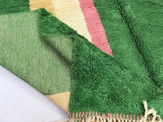Alfombra marroquí verde a medida 2.5/1.6 – Wool, Cotton, Modern (photo 9 of 11)
