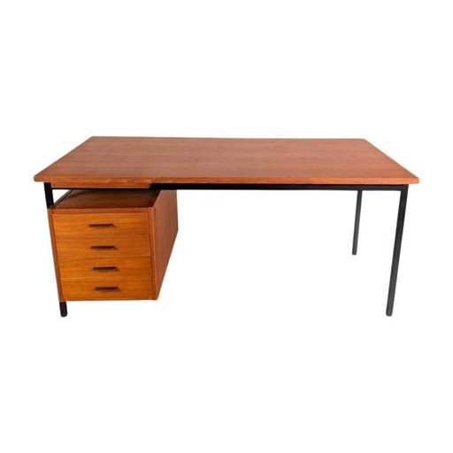 Herbert Hirche Midcentury Desk Wooden Apples Teak Bauhaus