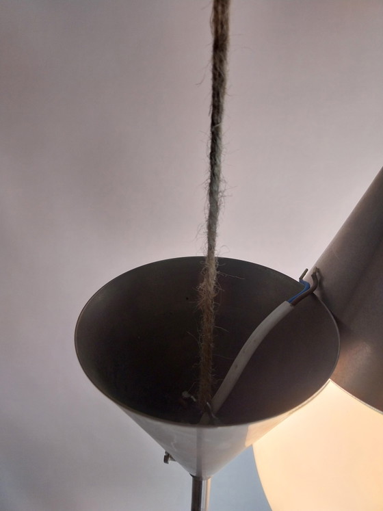 1 x Set Giso Drop Lamps in Opal White 1970s – Pendant lamps, Glass, Metal, Vintage (photo 6 of 8)