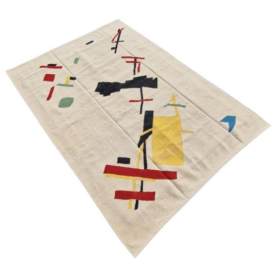 Kazimir Malevich Suprematisme 1915 Handgeweven wandtapijt | Wol op katoen Textielkunst (249 x 175 cm) (photo 3 of 11)