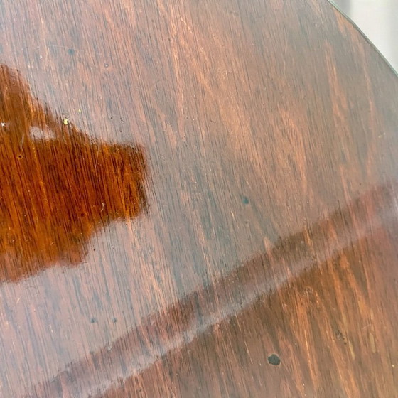 Image 1 of Kidney-shaped table, wooden side table from the 1950s, made in Germany