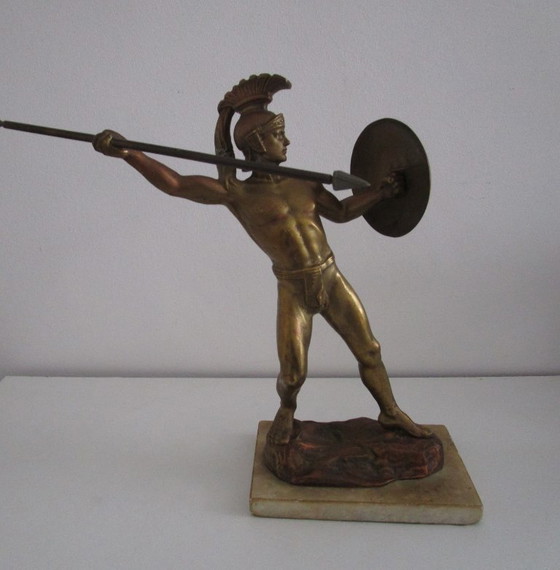 Image 1 of Beeldhouwwerk "Griekse krijger"