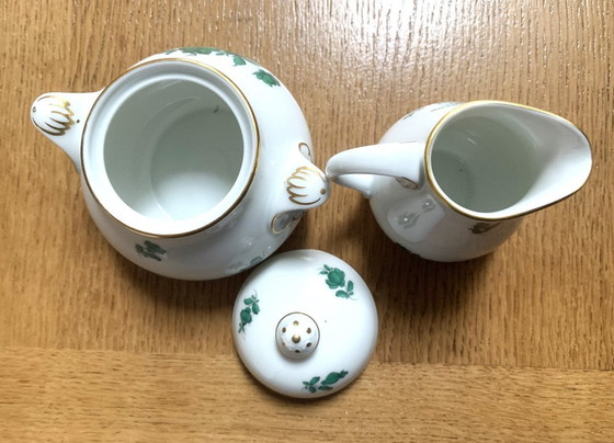 Image 1 of Azucarero y jarra de leche numerados y raros "Rose de Vienne" de Augarten Wien