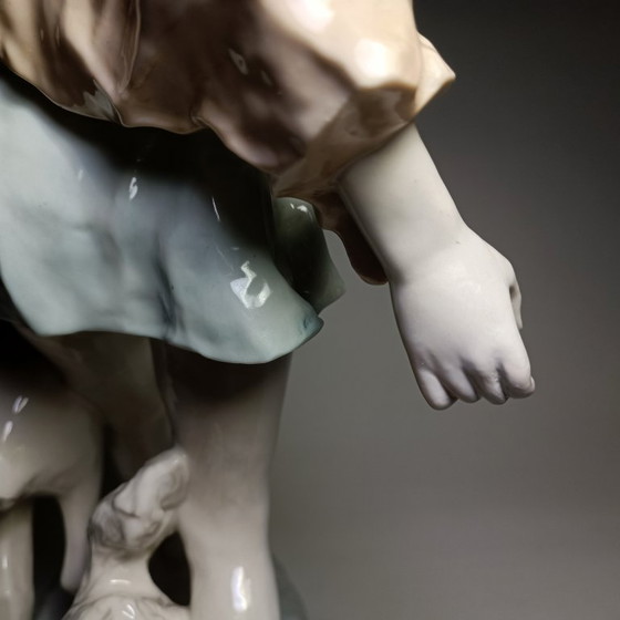 Hutschenreuther - Semi-nude Lady and Deer - 52,5cm - Porcelain, Sculpture, Creme (photo 21 of 22)