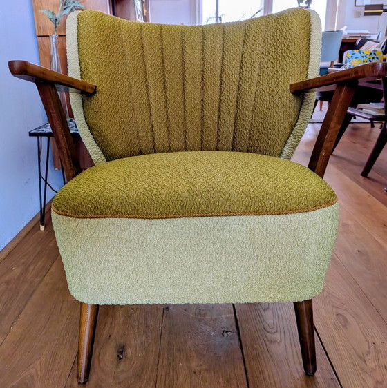 Poltrone vintage di metà secolo - retrò anni '50/'60, Merk onbekend, Tessile, Legno, Blu (foto 6 di 9)