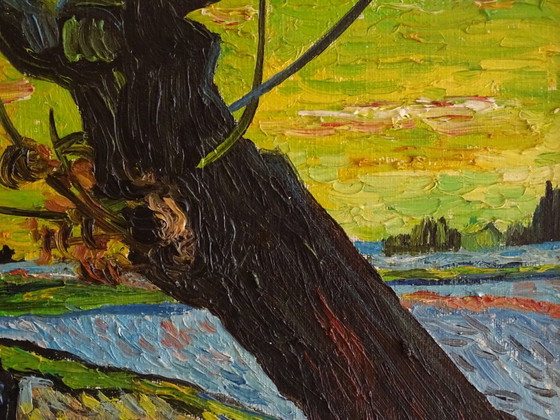 A hand-painted Master Copy of Vincent van Gogh's famous work “The Sower”. – Paintings & Drawings, Canvas (photo 4 of 5)