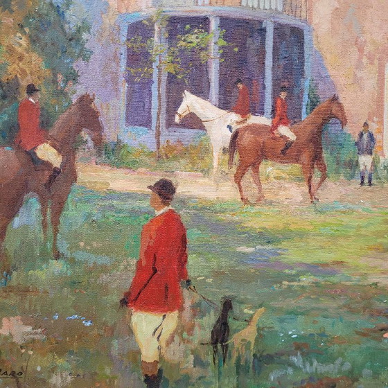 Image 1 of «Au club hippique» Fran Baró, XXe siècle – Valence, Espagne