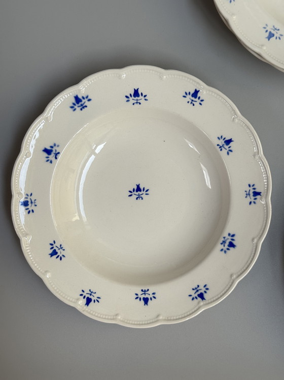 Image 1 of Boch Frères La Louvière, Set di 6 Piatti Fondi Vintage, 1940 circa