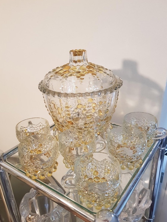 Image 1 of 7X Crystal Glass Bowl Set, 1970S