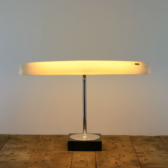 Image 1 of Lampada da scrivania vintage Hitachi Moonlight modello 506 | Design giapponese dell'era spaziale | Anni '70