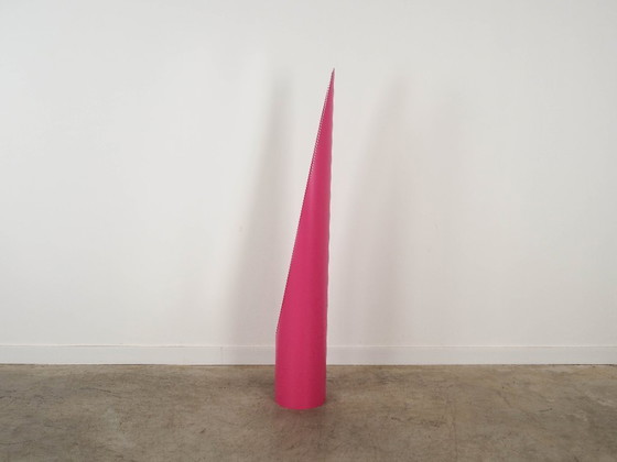 Image 1 of Lipstick mirror, pink, Italian design, 1970s, designer: Rodolfo Bonetto