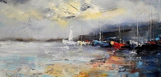 Slawomir Zajkowski - Colors of impression, Dipinti e disegni, Tela, Altro, Grigio, Impressionisme (foto 4 di 5)