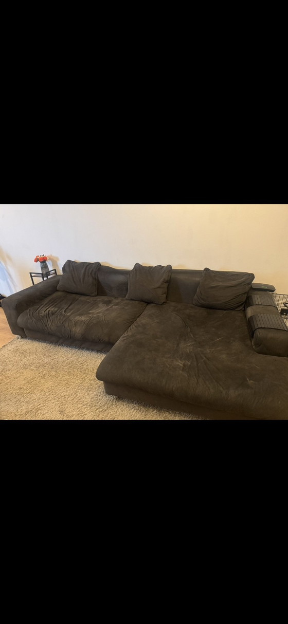 Geräumiges Ecksofa - 308 cm breit, 3-5 Sitzer Sofas, Metall, Stoff, Braun (Foto 3 von 5)